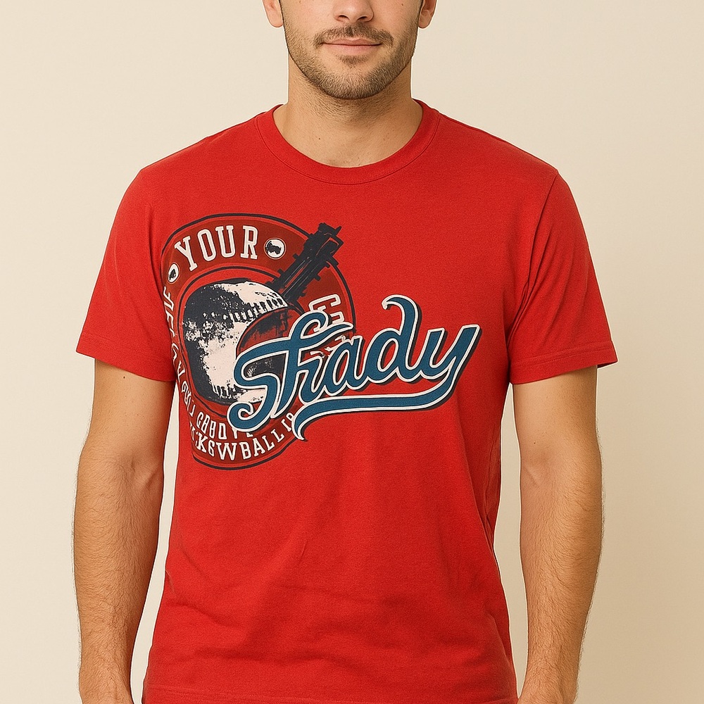Red Graphic Tee for Men